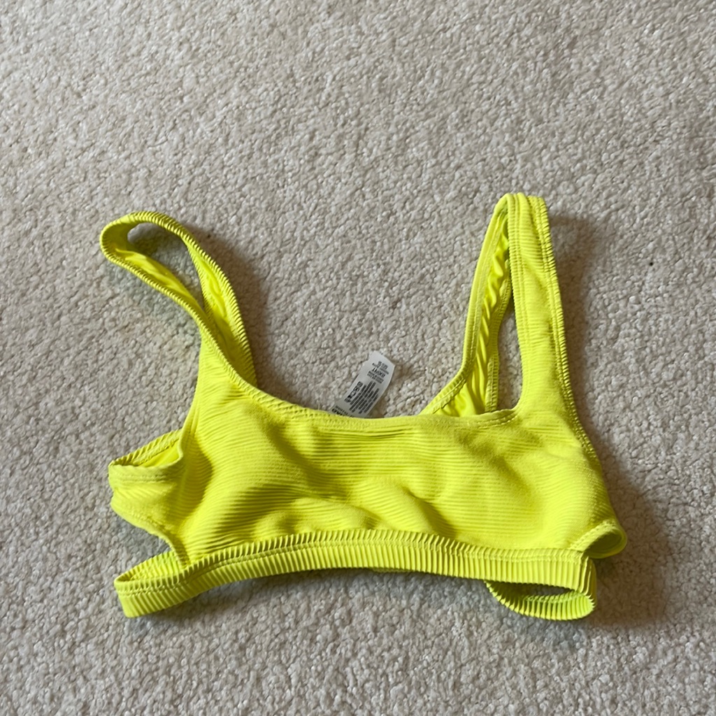 Garage Neon Yellow Bikini Top
